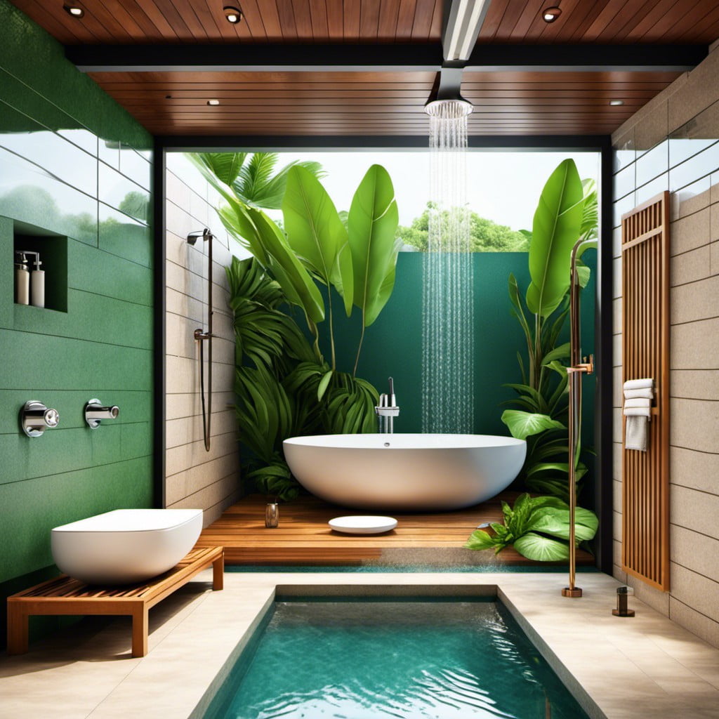 rain shower head for tropical ambiance