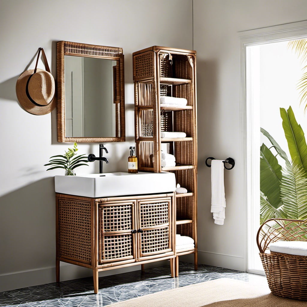 rattan storage units