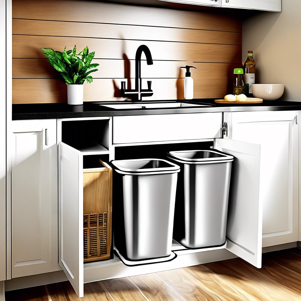 roll top waste bin for under sink