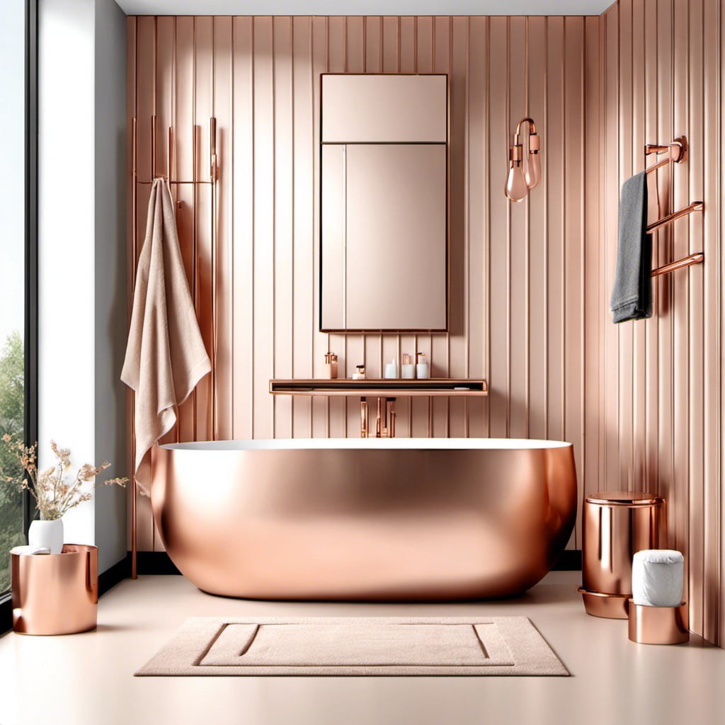 rose gold bath hardware