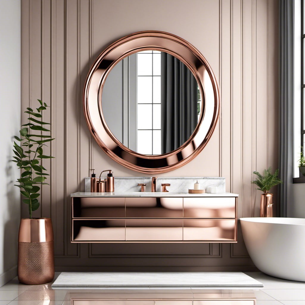 rose gold mirror frame