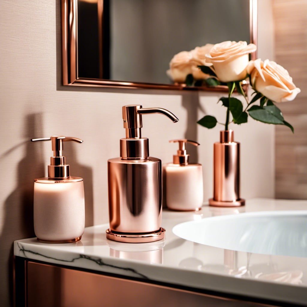 rose gold soap dispenser