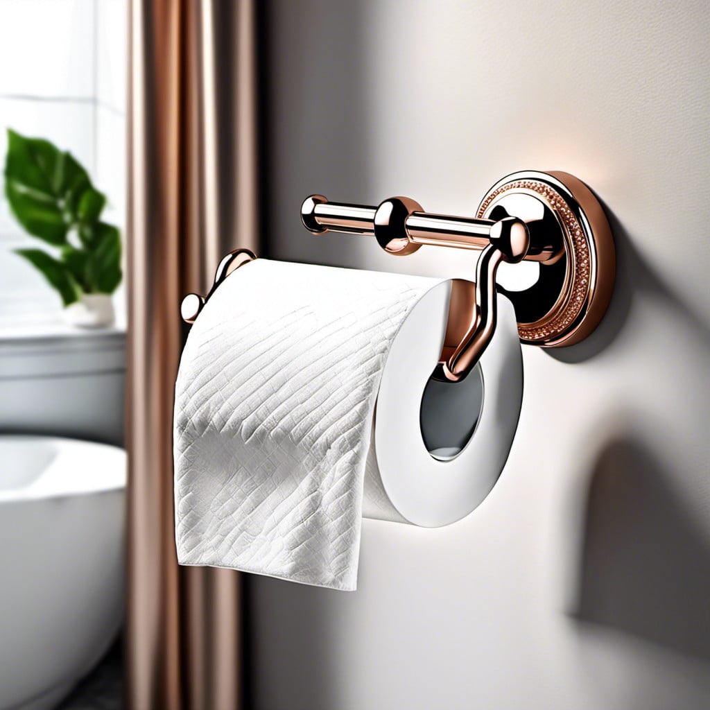 rose gold toilet paper holder