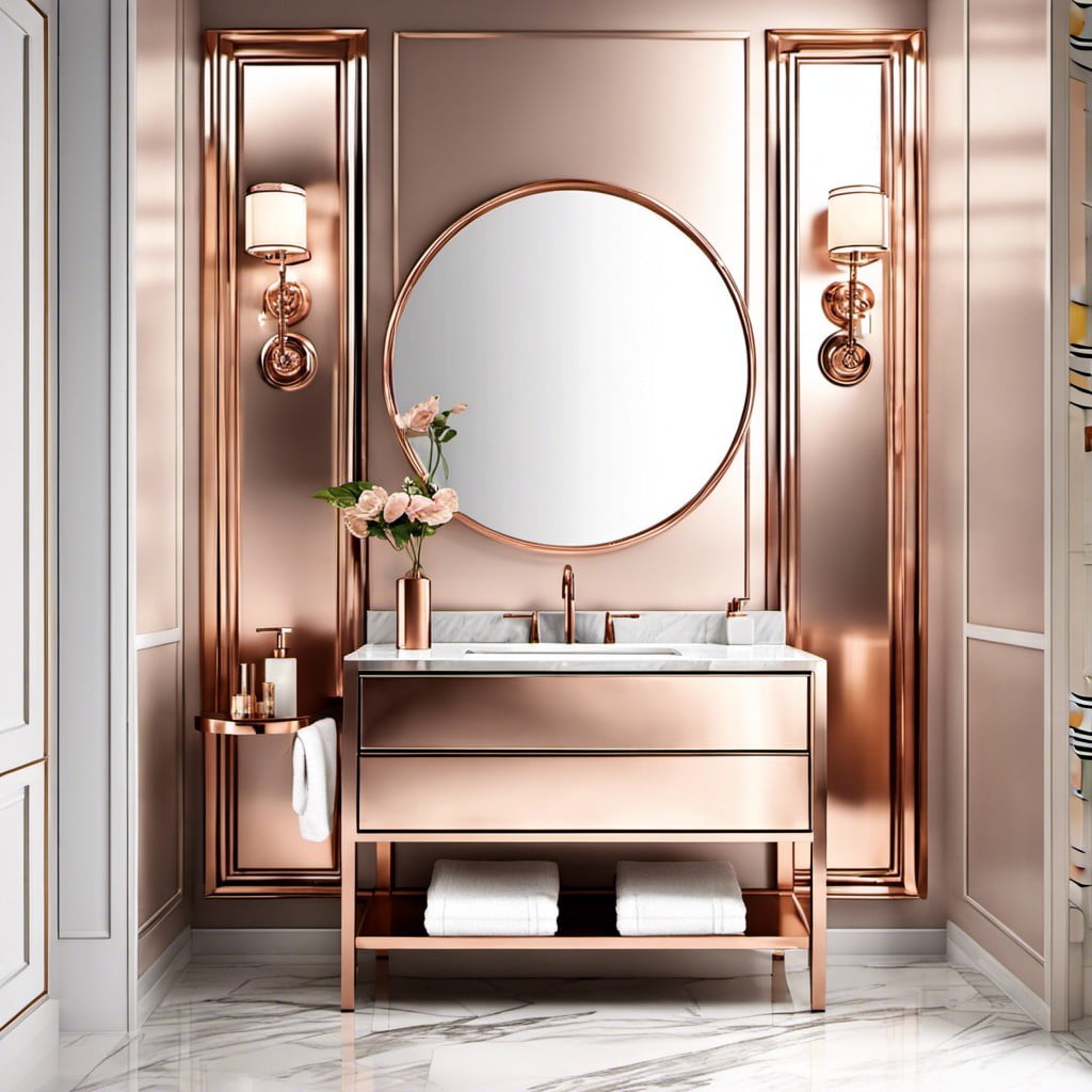 rose gold vanity