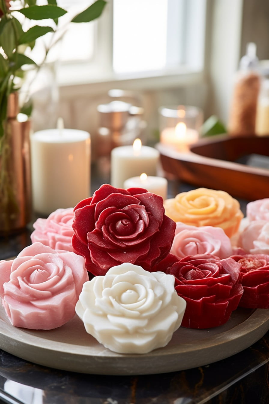 rose shaped soap bars