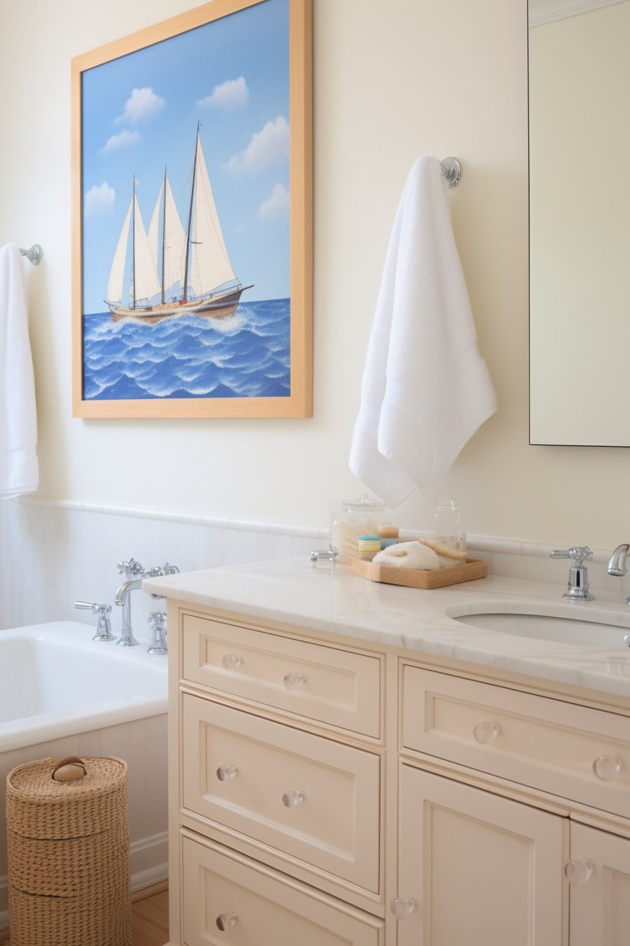 sailboat printed towels