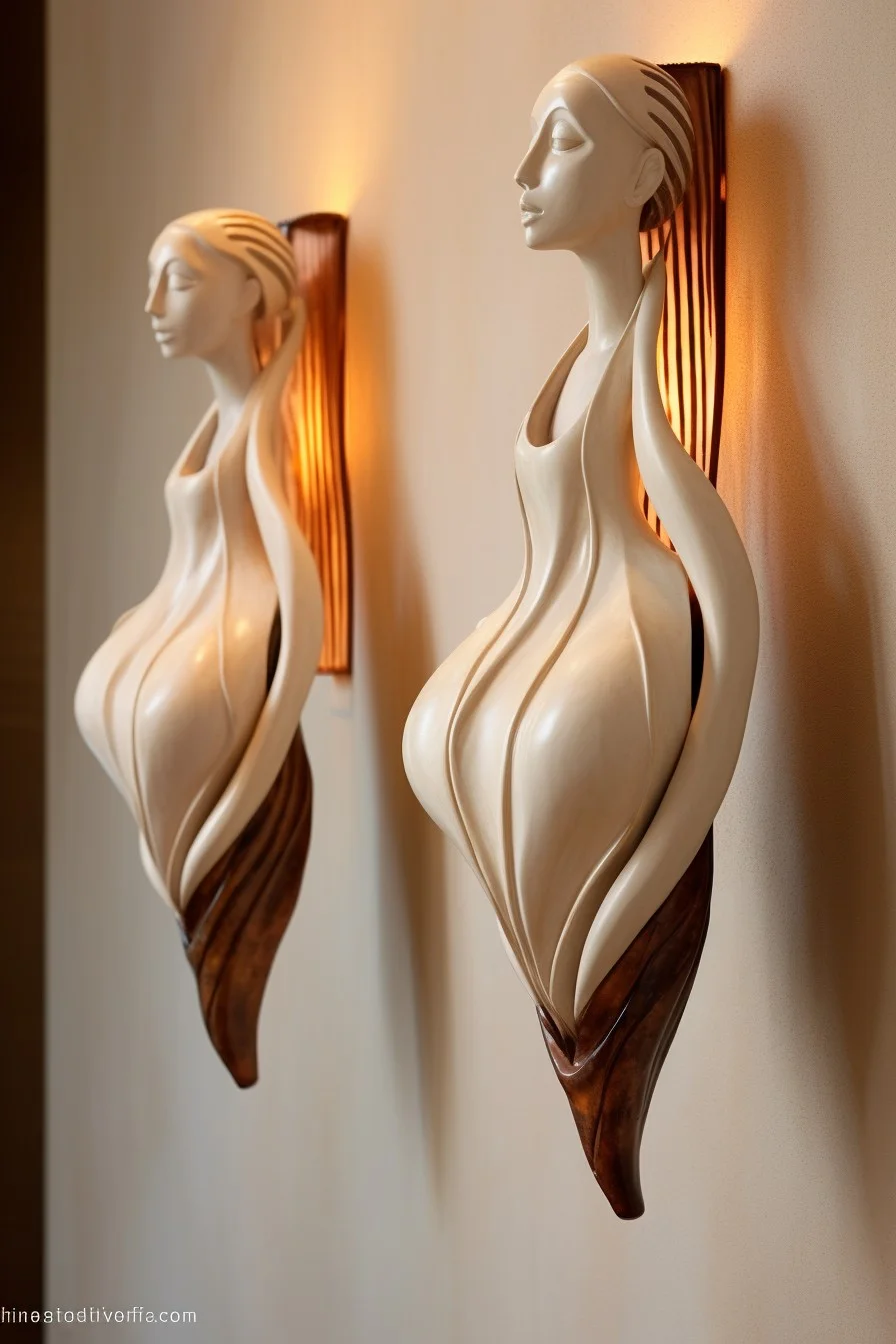 sculptural ceramic sconces