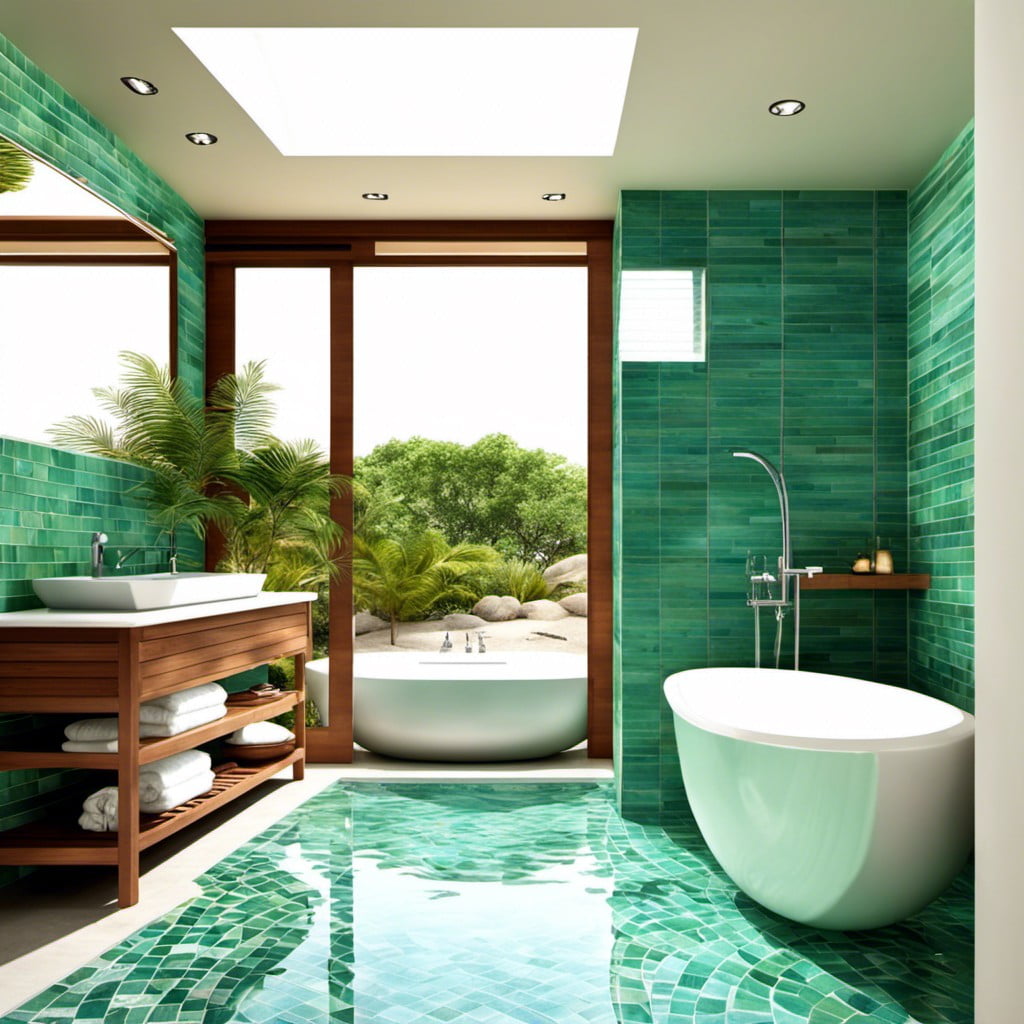 sea glass inspired tiles