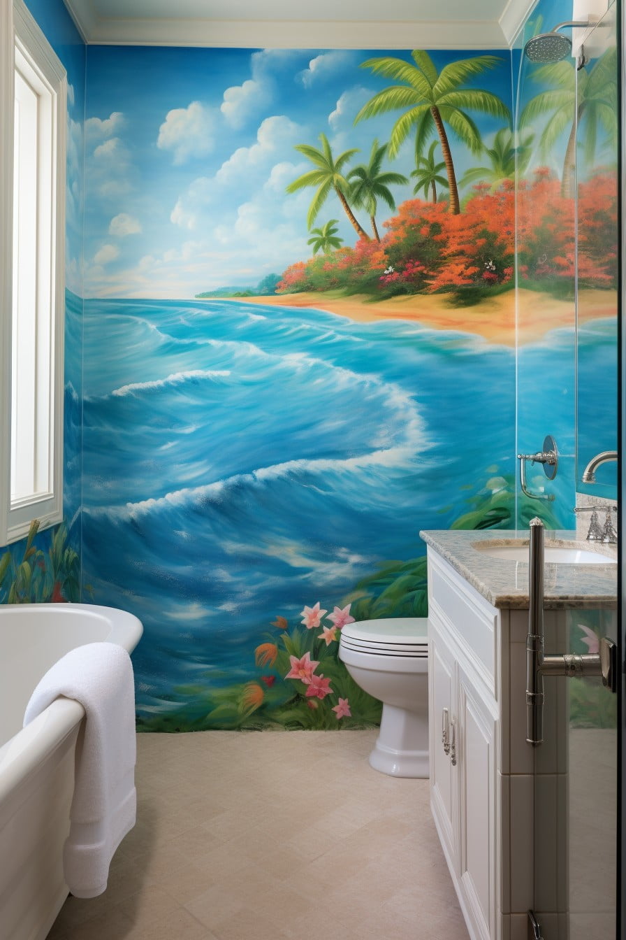 seascape wall mural