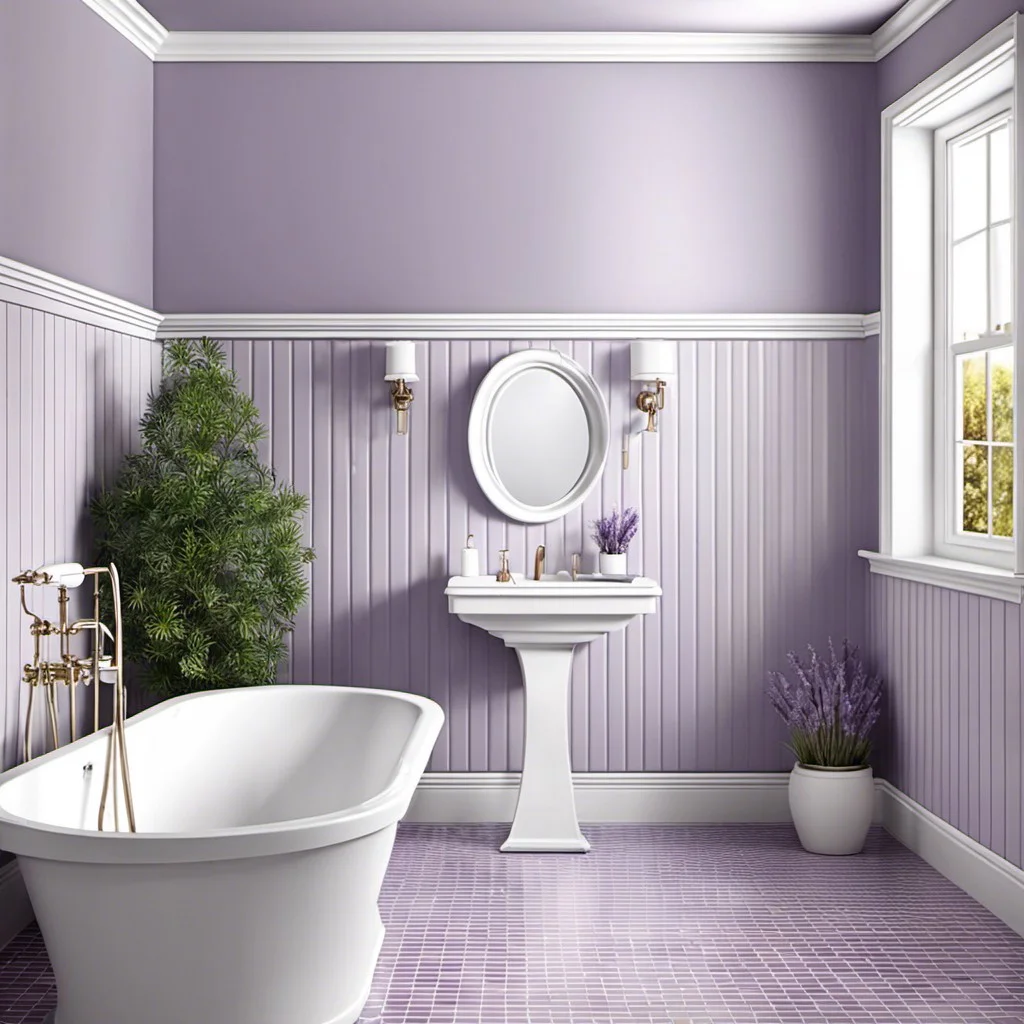 soft lavender with white trim