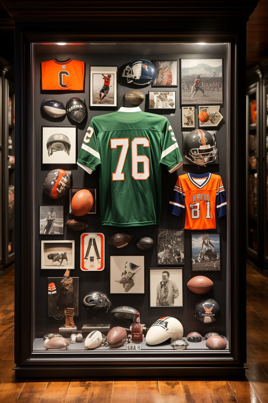 sports memorabilia frame