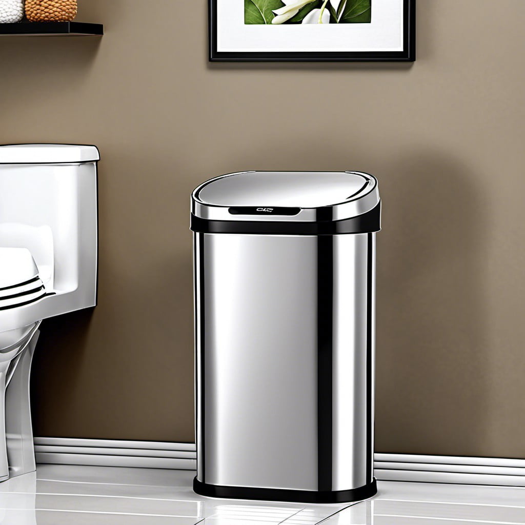 stainless steel slim trash can