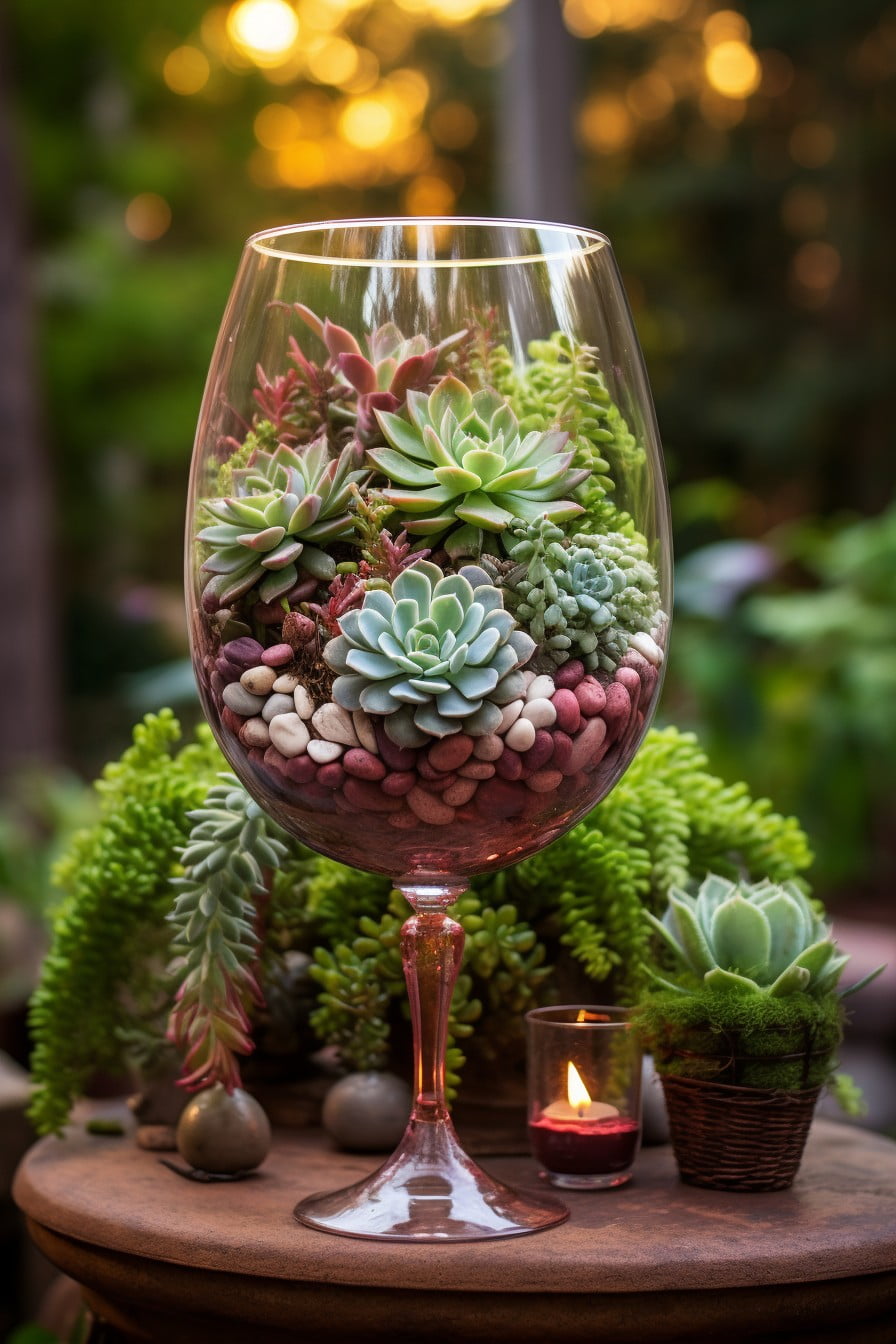 terrarium with succulents