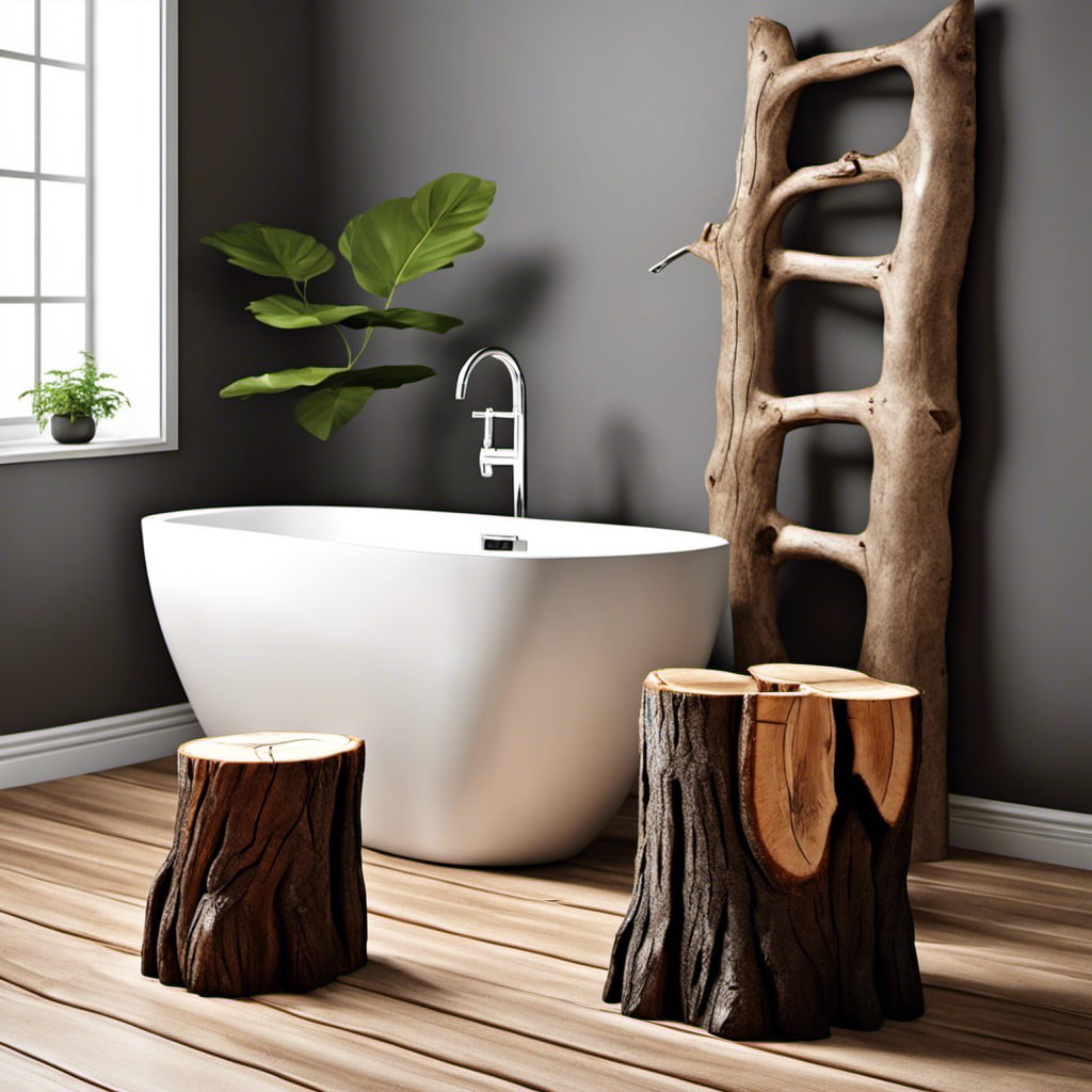 tree stump stool