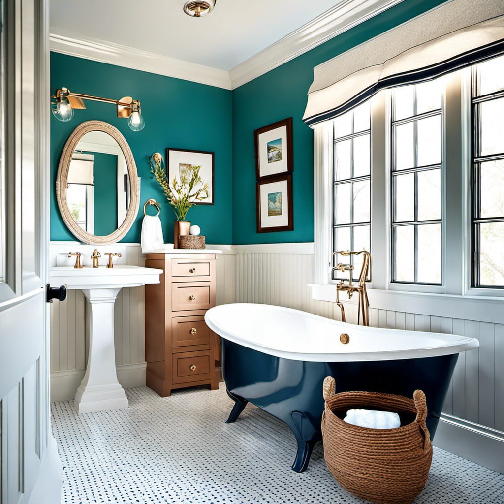 turquoise or navy vanity