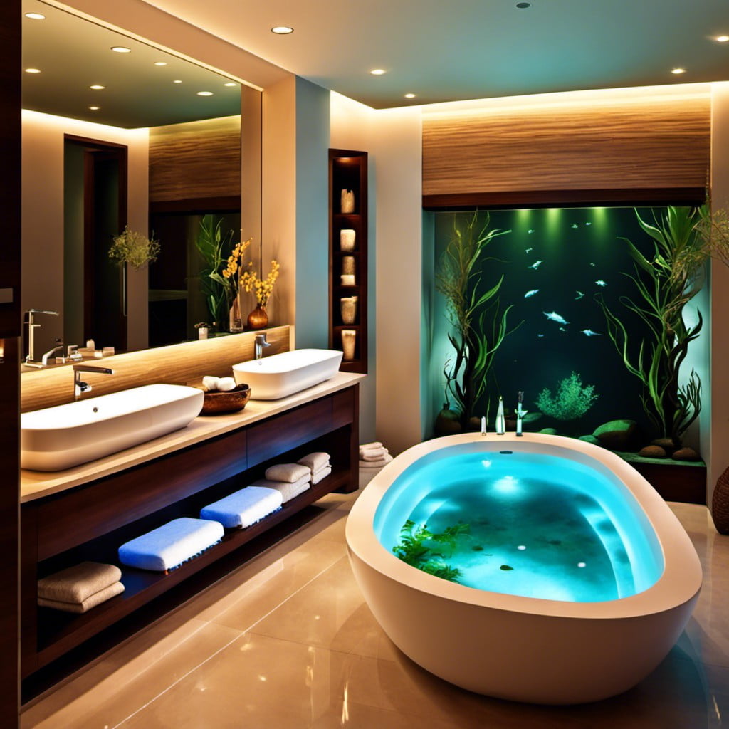 underwater mood lighting in tub