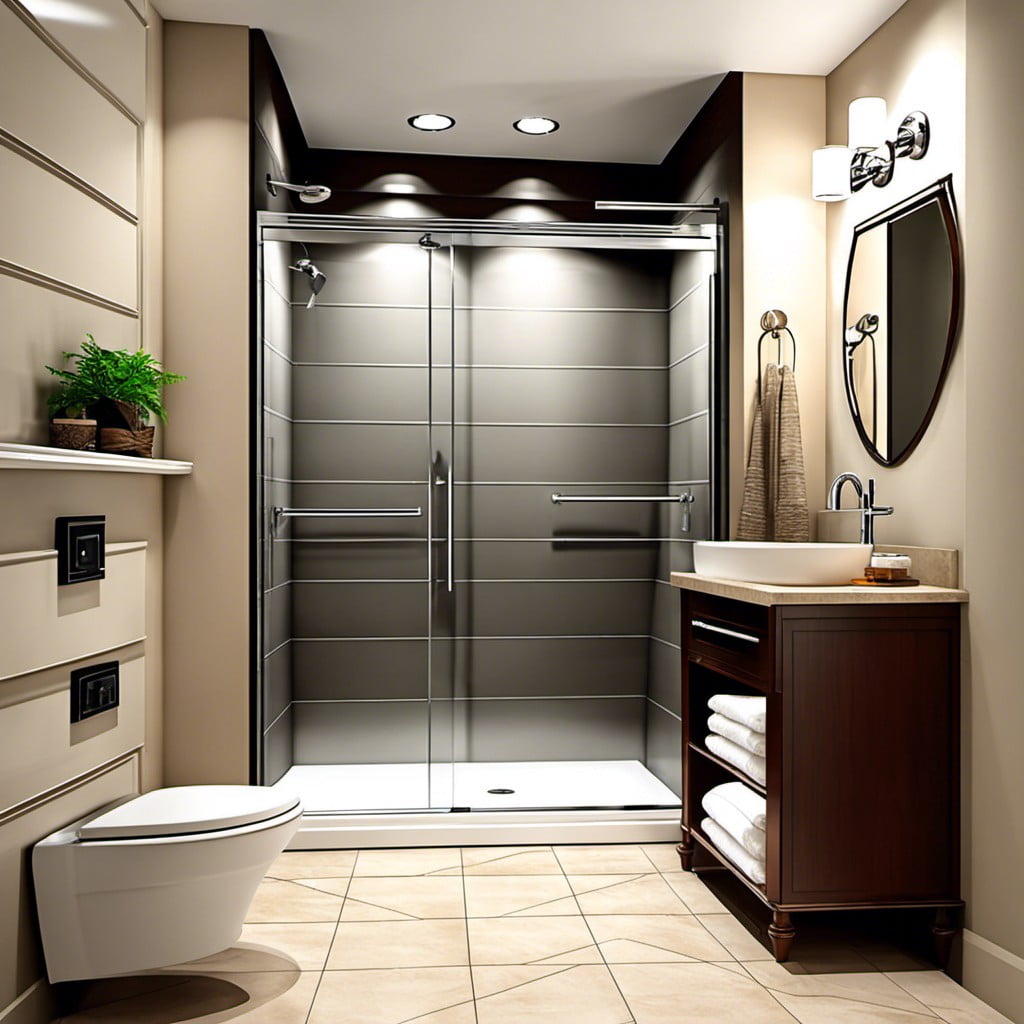 use a sliding doors for shower