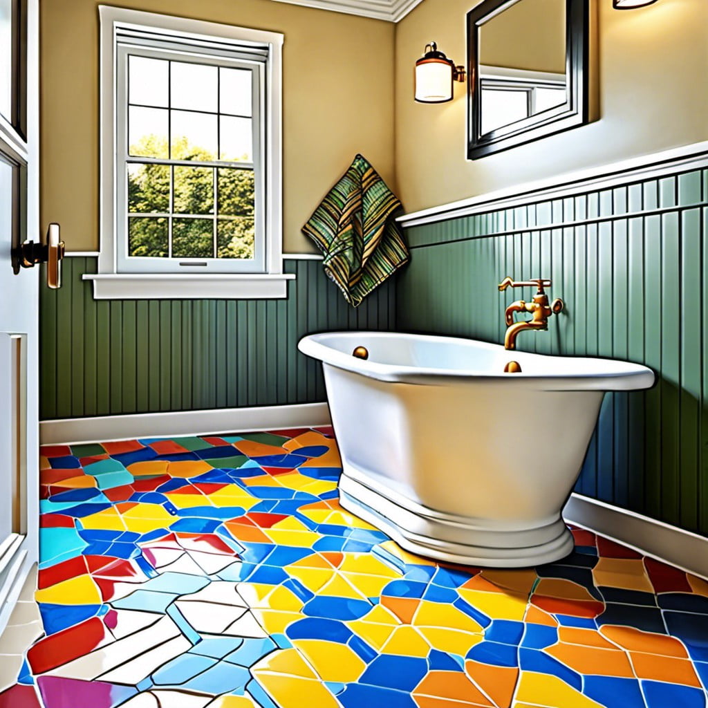 use accent tiles for a pop of color