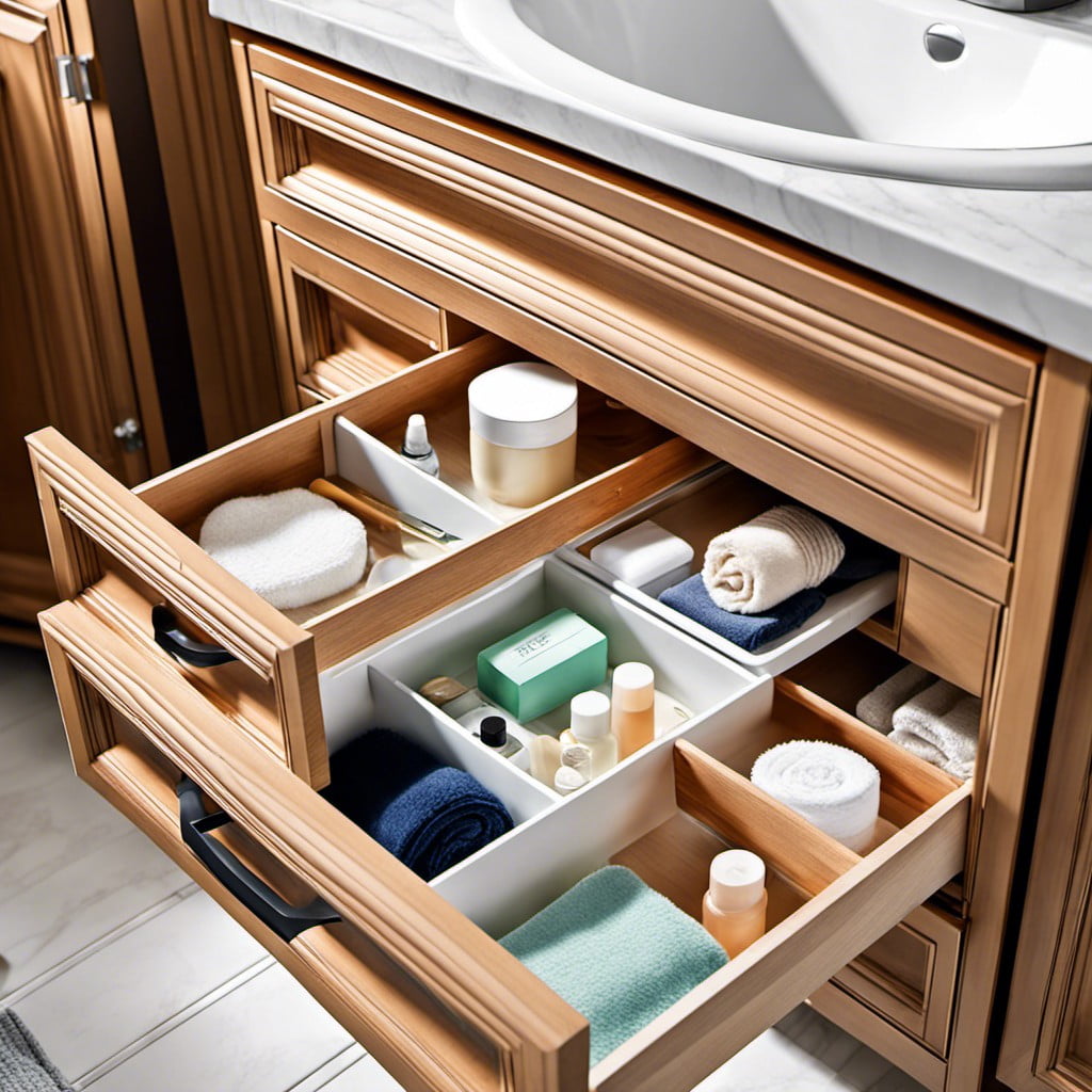 use drawer dividers for organizing items