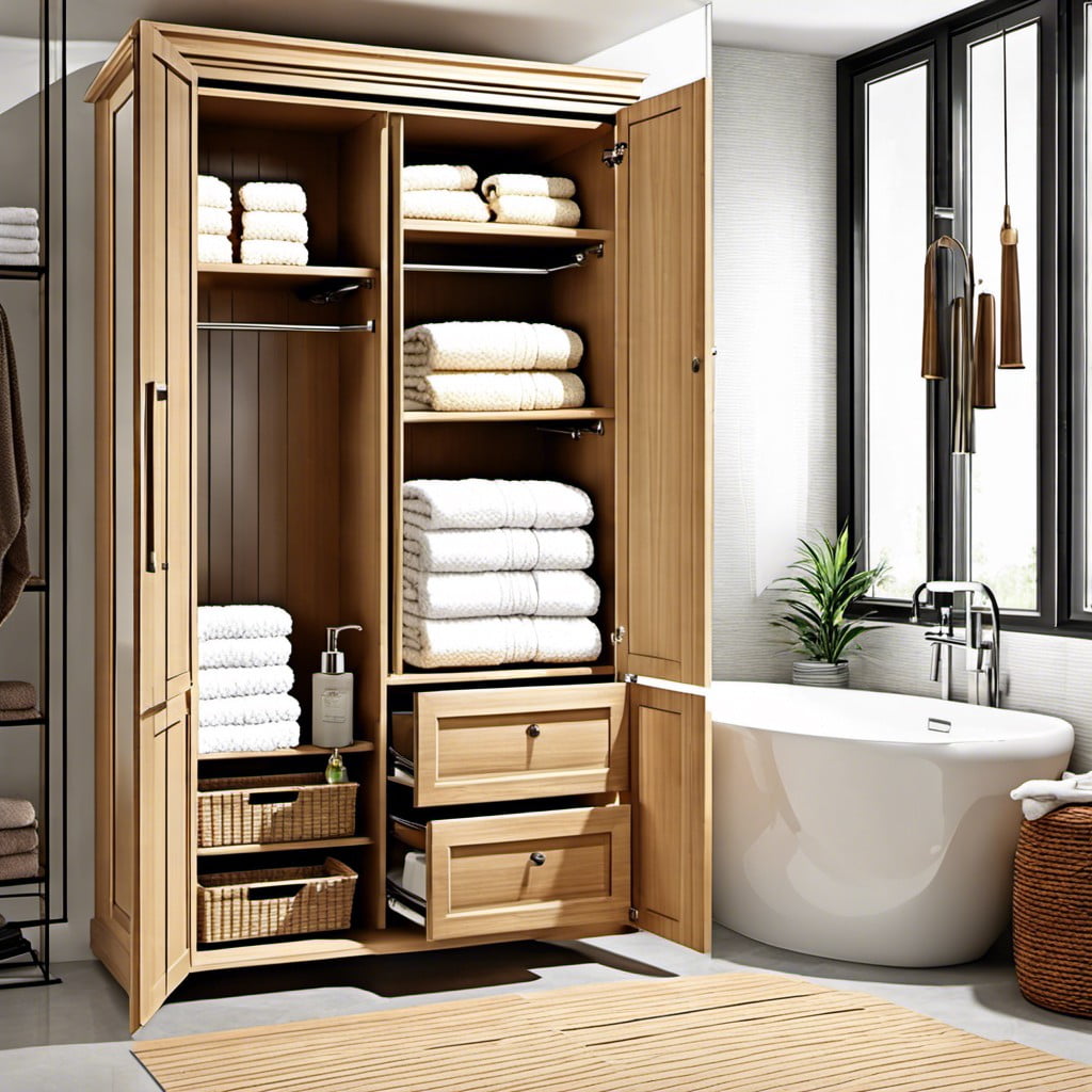 vertical towel storage