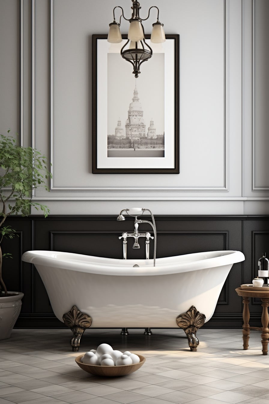 vintage clawfoot bathtub