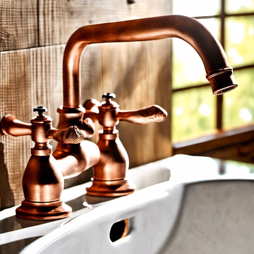 vintage copper faucets