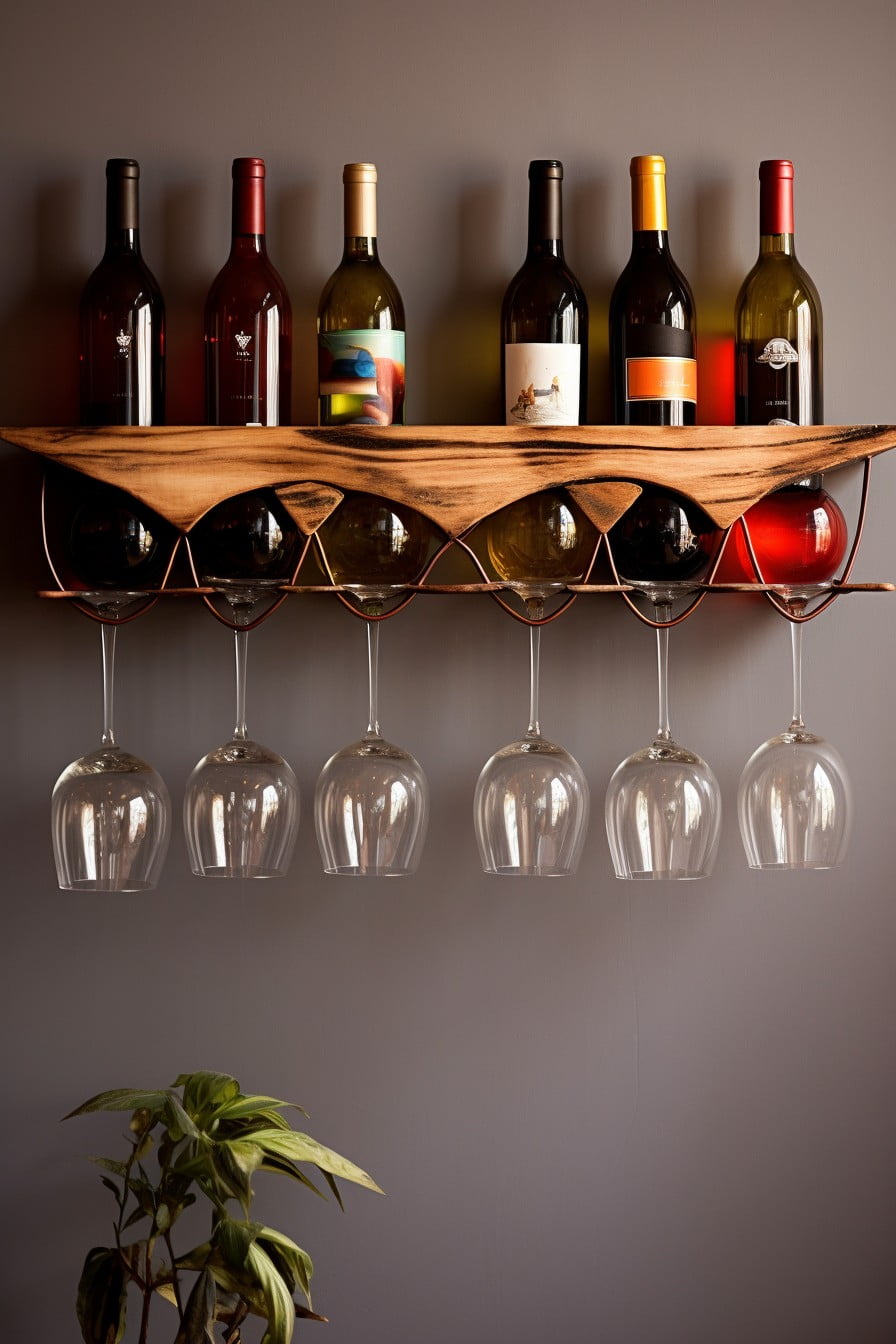wall mounted wine racks