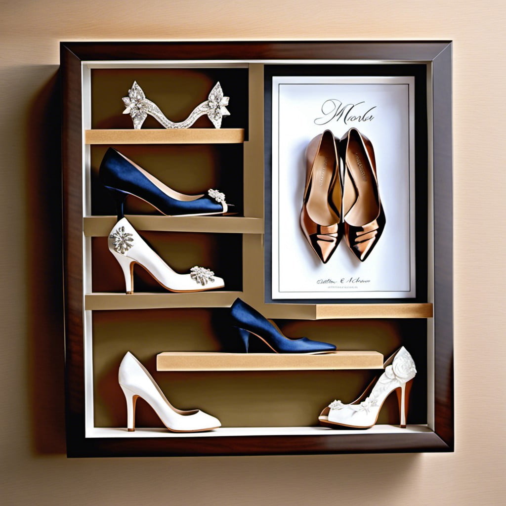 wedding shoes shadow box