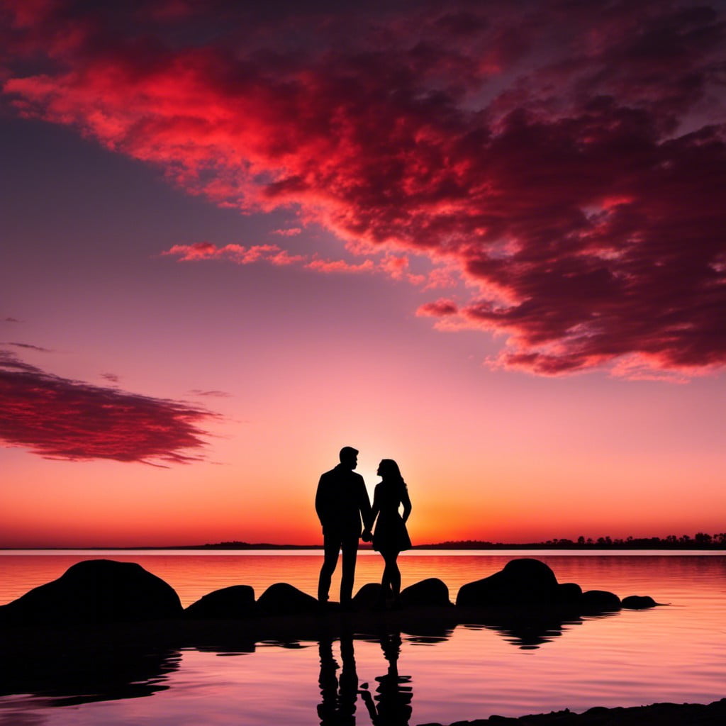 a romantic sunset
