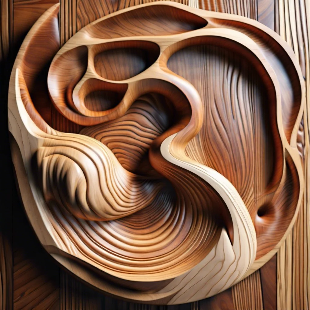 abstract wood sculpture