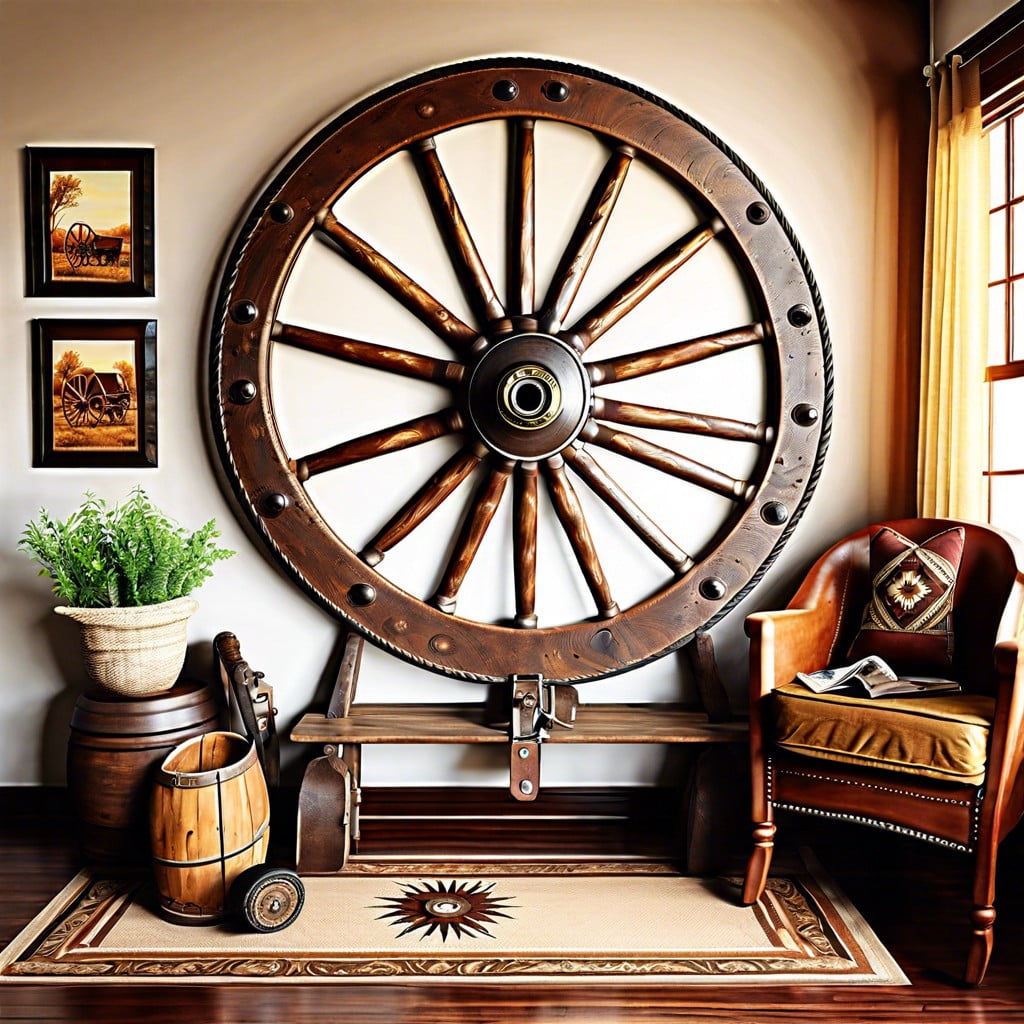 antique wagon wheel decor