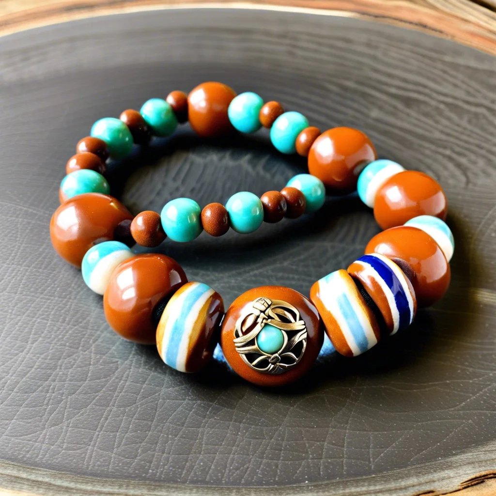 argentine polo belt themed clay beads