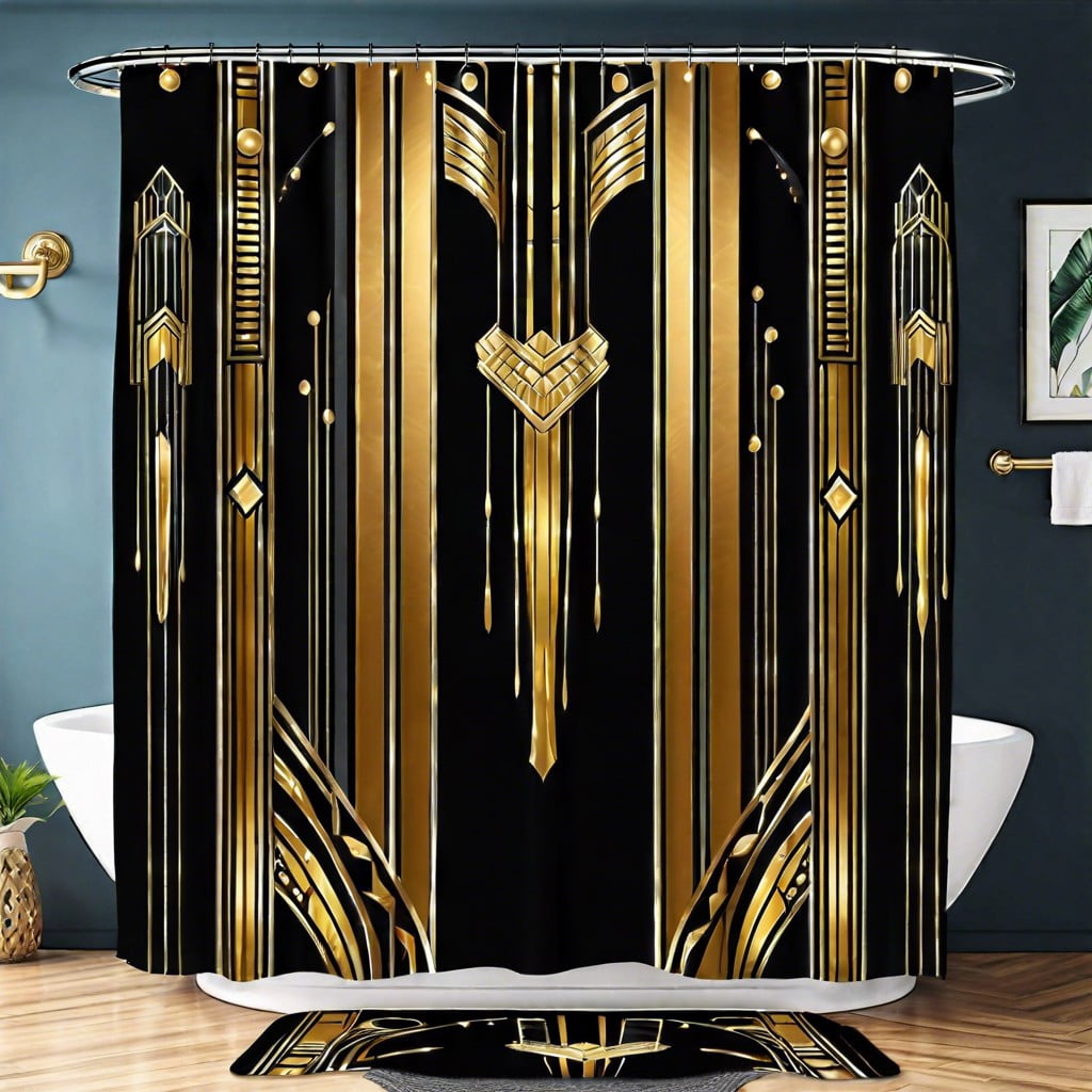 art deco gold and black pattern