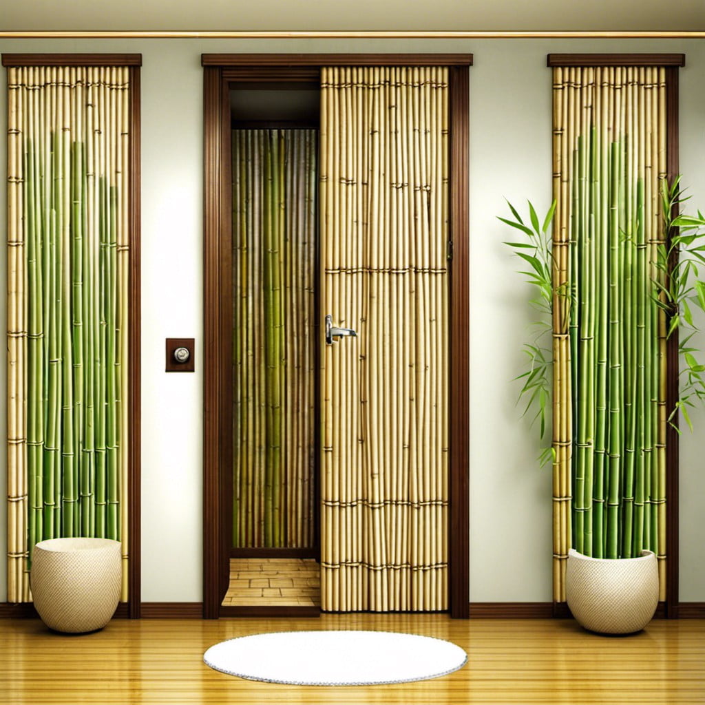 bamboo curtain door