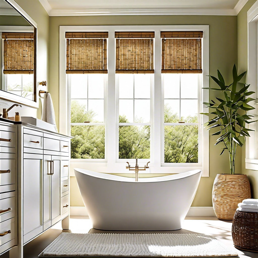 bamboo white roller shades for eco friendly touch