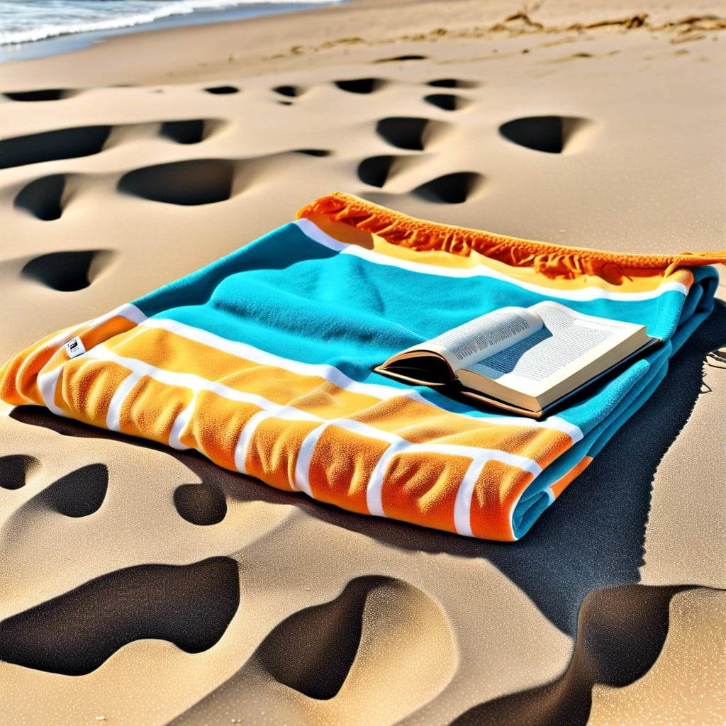 beach towel with book pocket