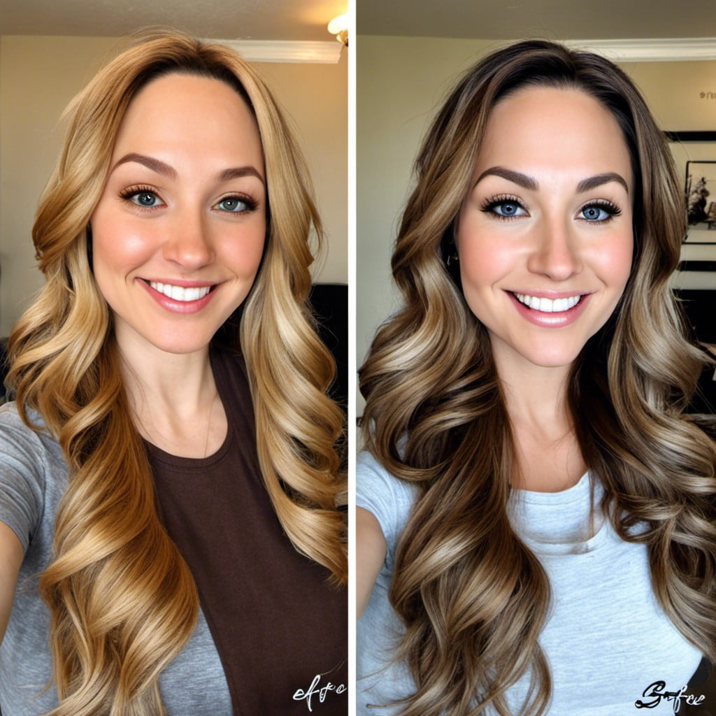 before after shot selfie page