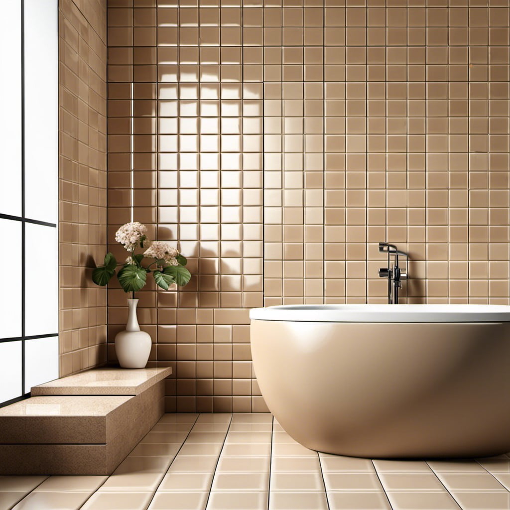 beige and tan gradient tiles