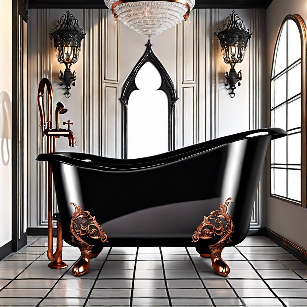 black copper slipper tub
