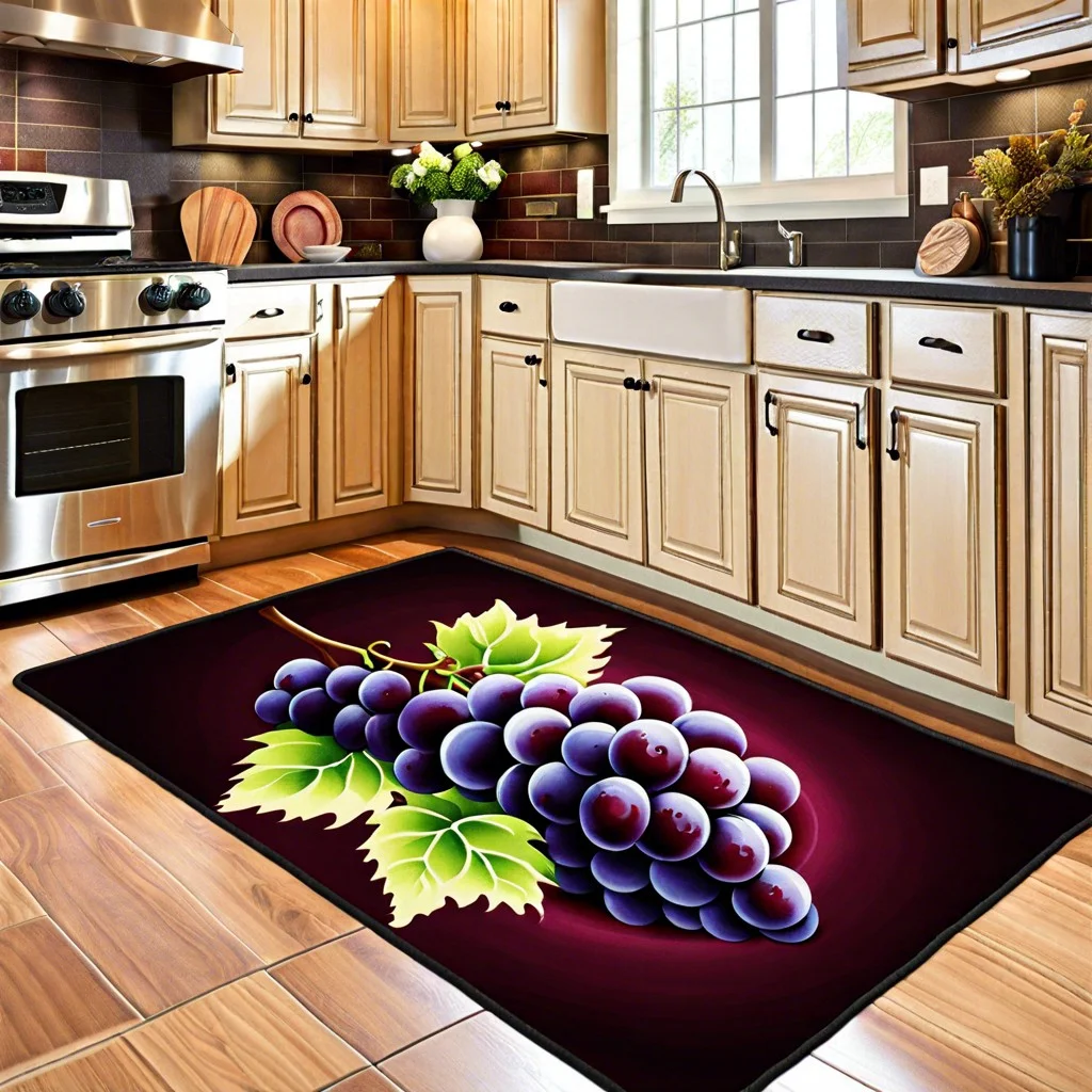 bordeaux inspired kitchen floor covers