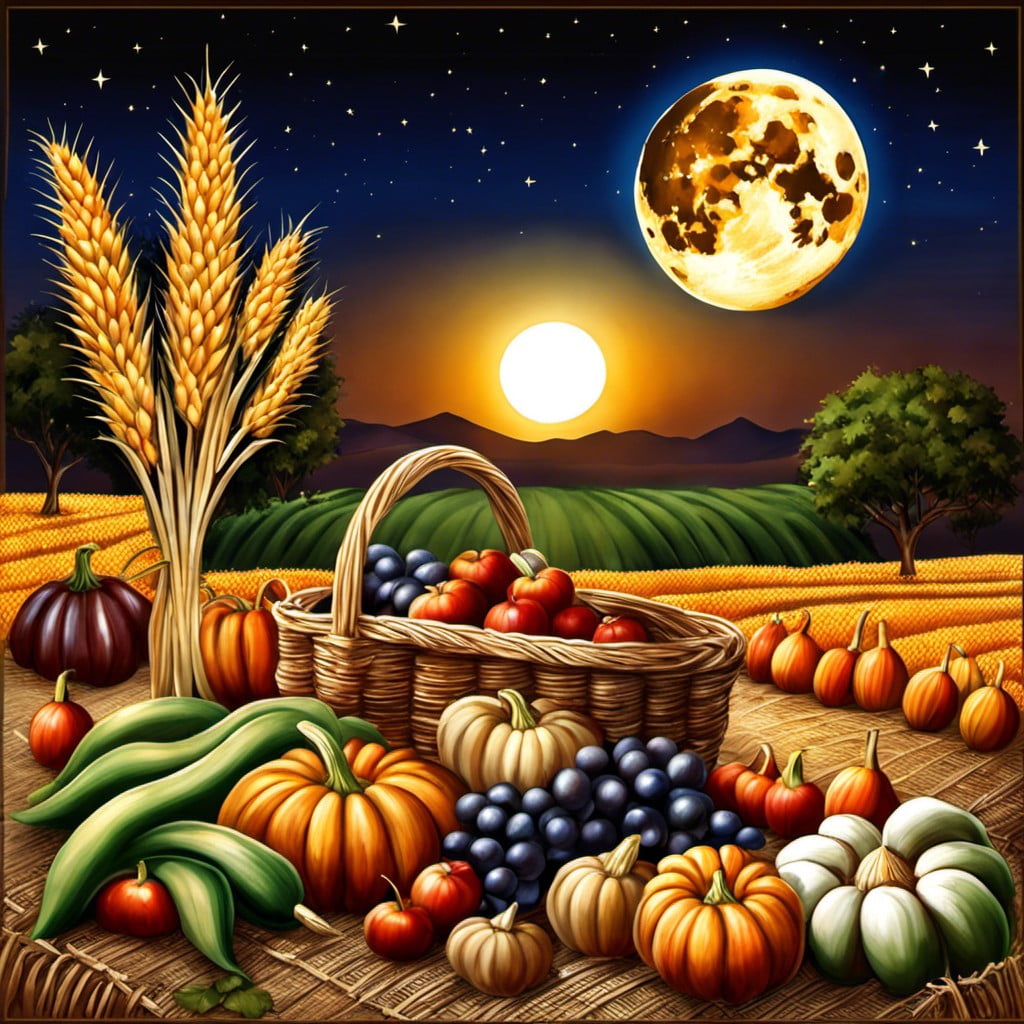 bountiful harvest under a full moon