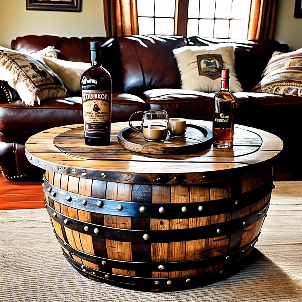 bourbon barrel coffee table