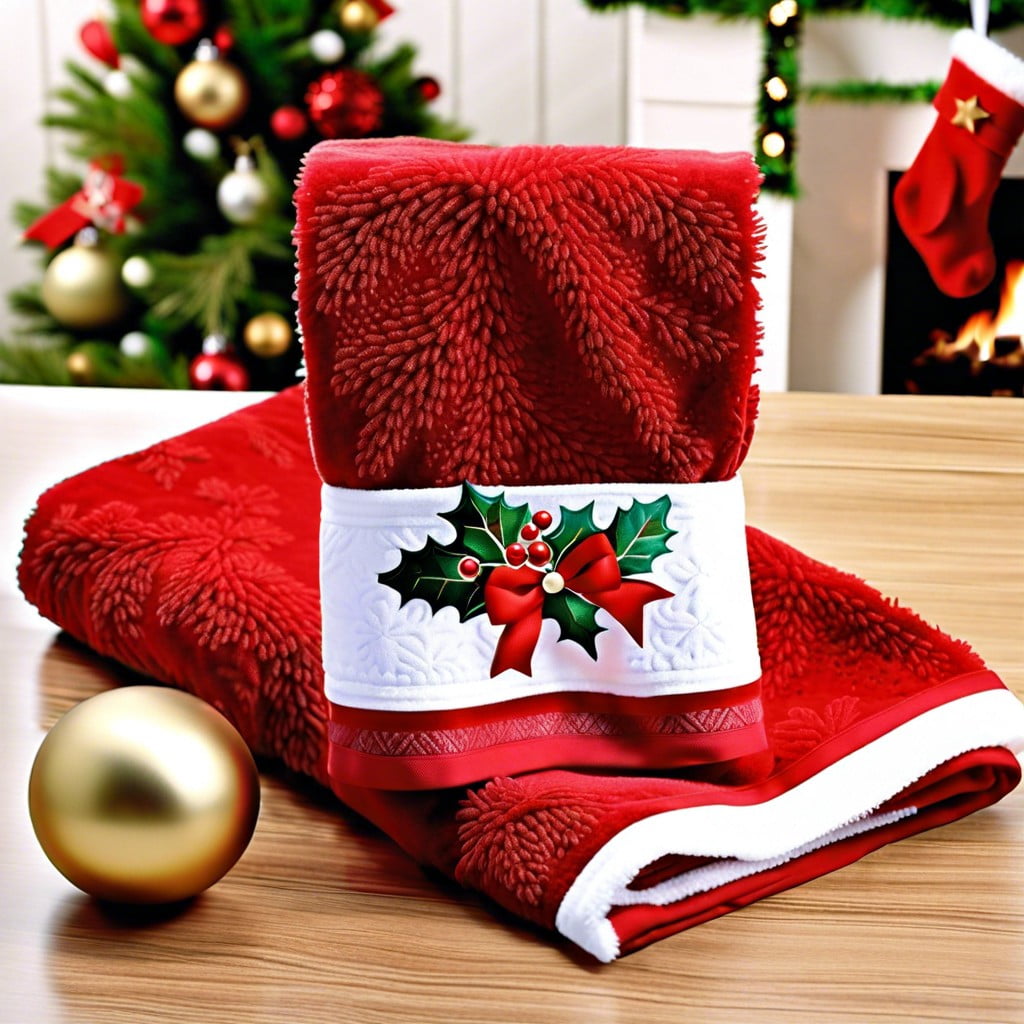 christmas themed hand towel set
