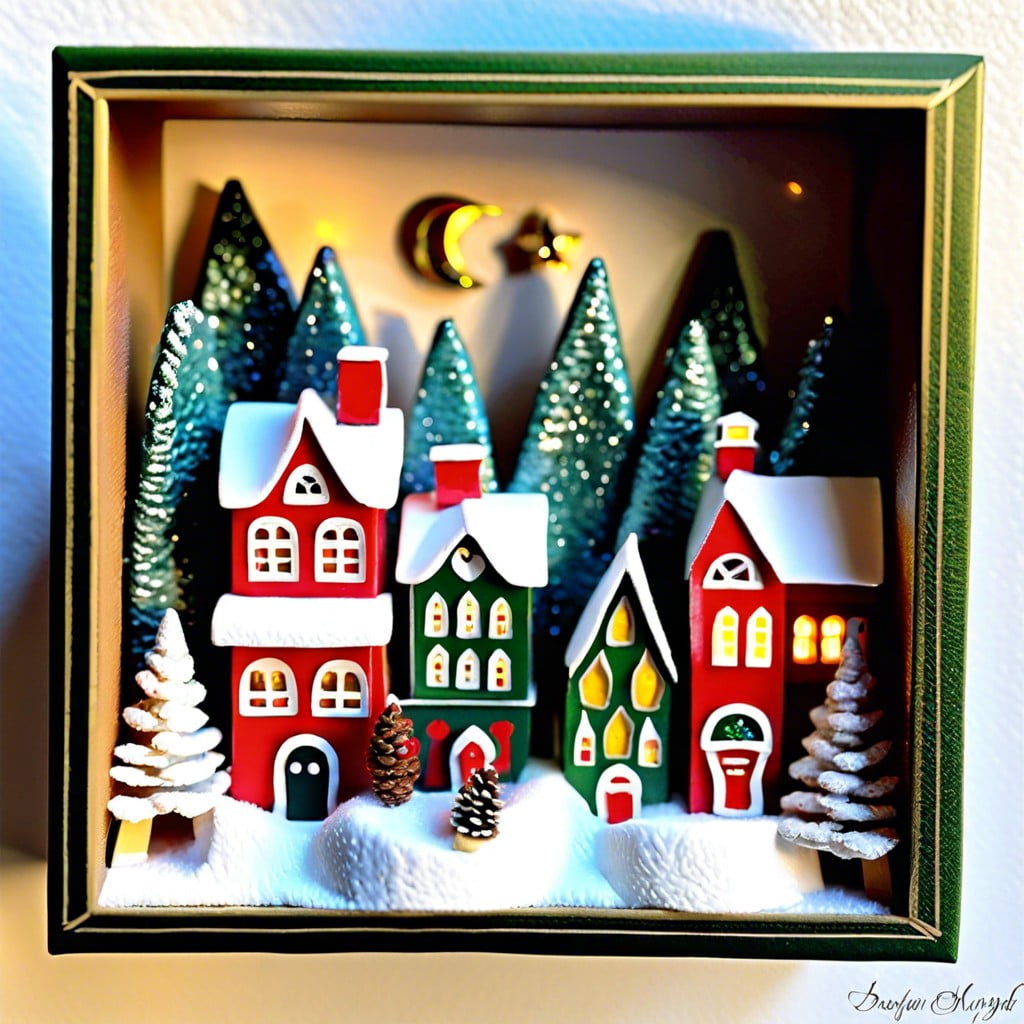 christmas village shadow box