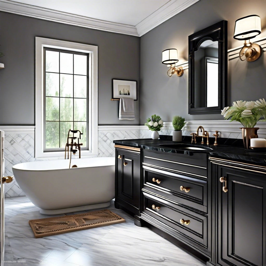 classic look with a black soapstone countertop