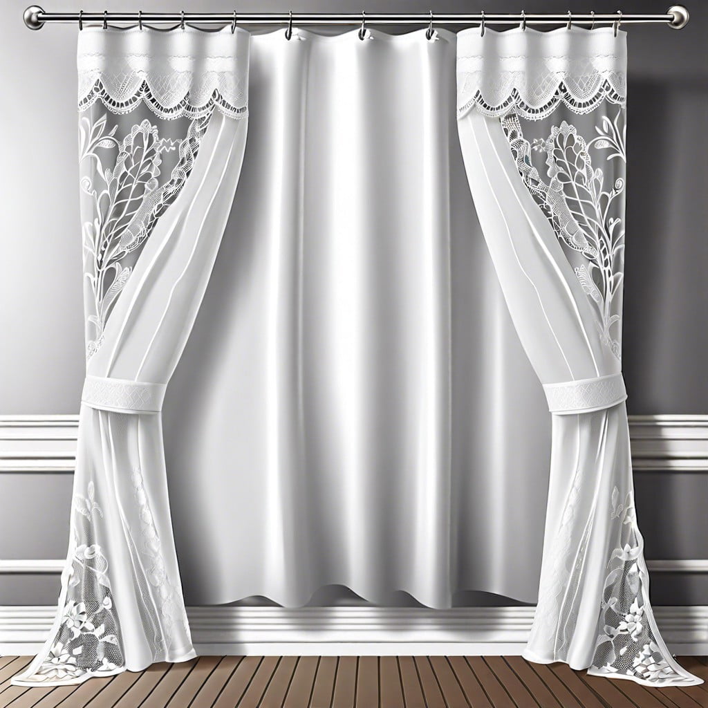 classic white lace curtains