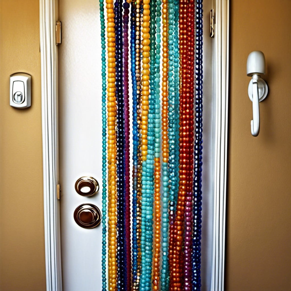 colorful bead curtain door