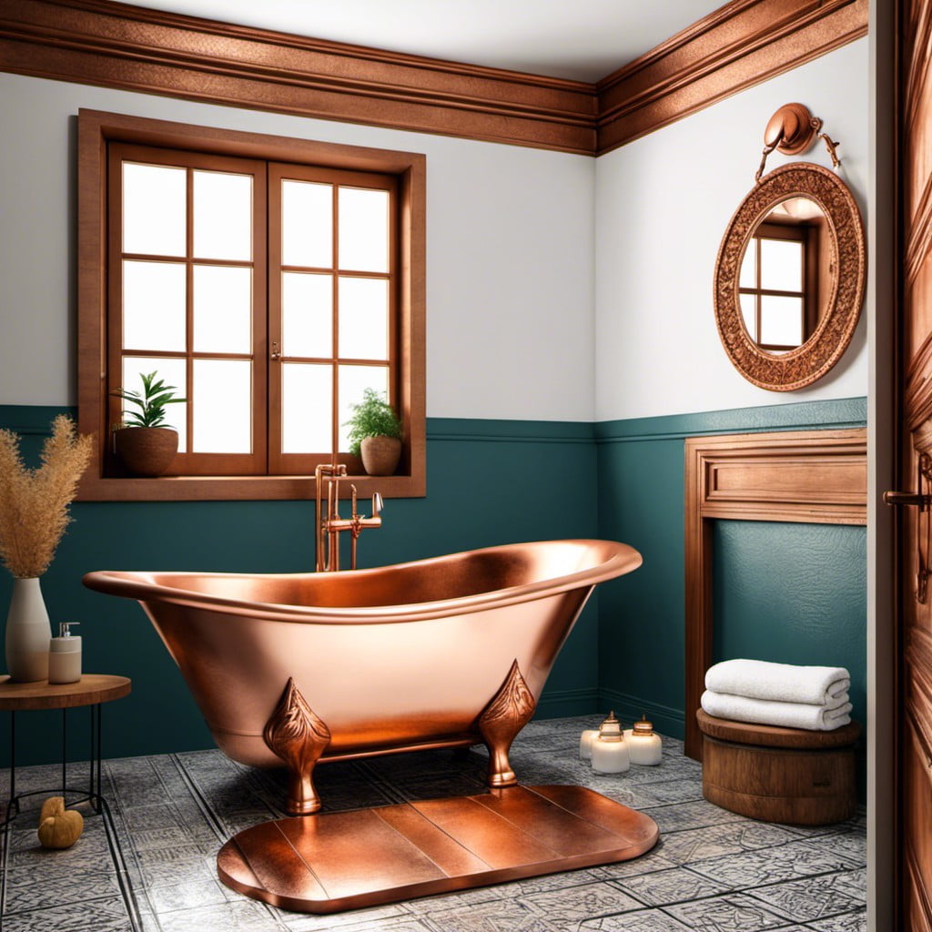 copper bathtub
