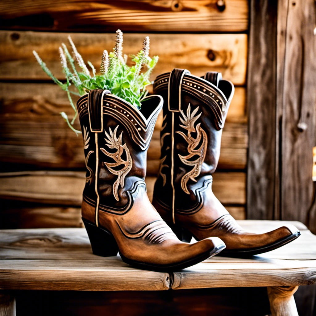 cowboy boot planter