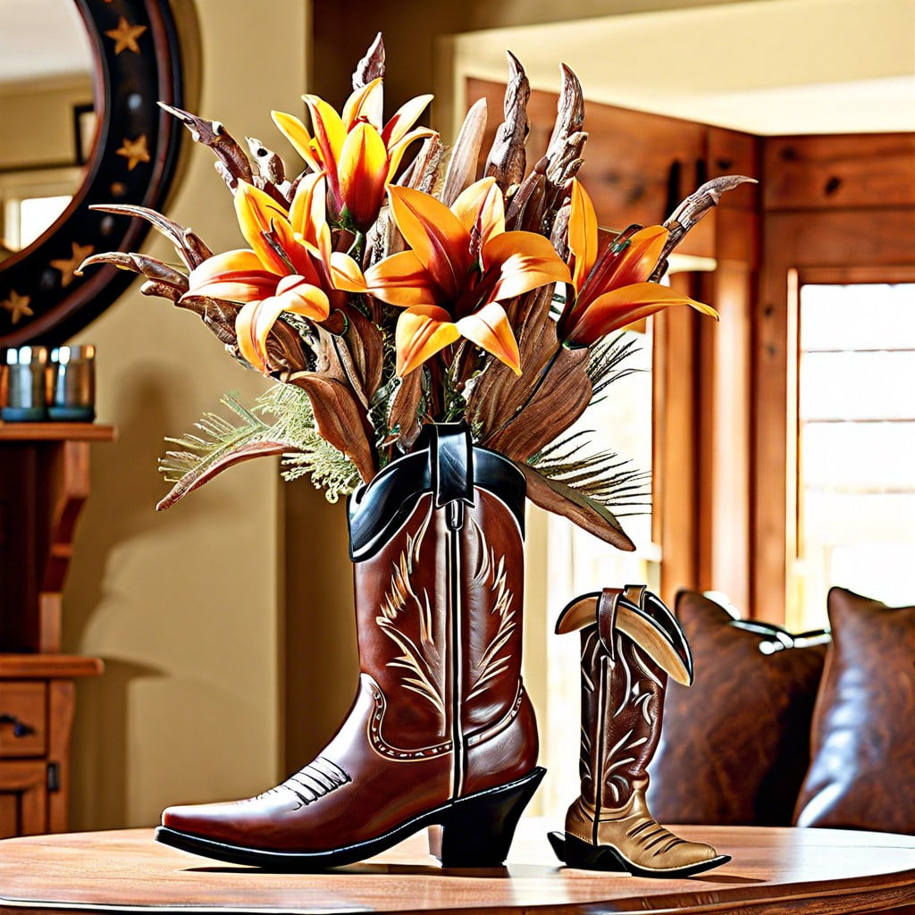 cowboy boot vase